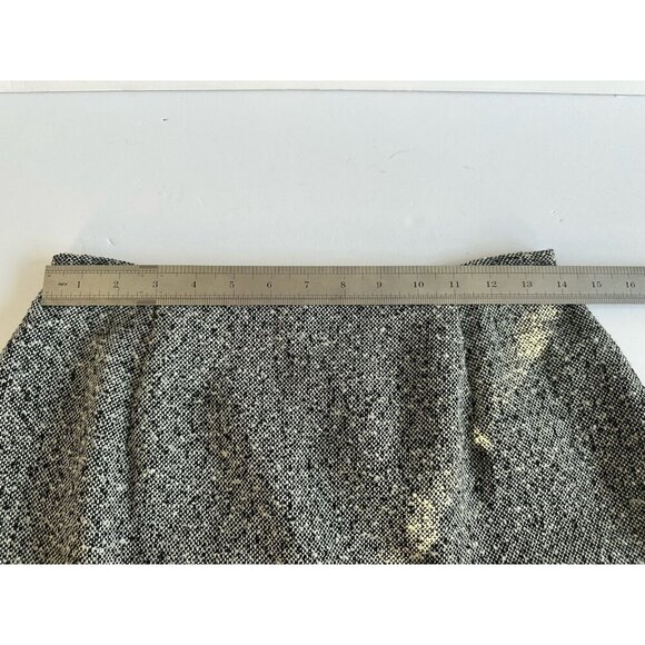 EVAN PICONE Pencil Skirt Tweed 8 Marled B&W 81% Worsted Wool Preppy Old MoneyVTG - Picture 7 of 10